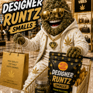 Designer Runtz (Smalls) THCa Flower – 27.42% – Indica – Light Dep - Image 2